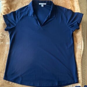 Port Authority Navy Short-Sleeve Polo Top